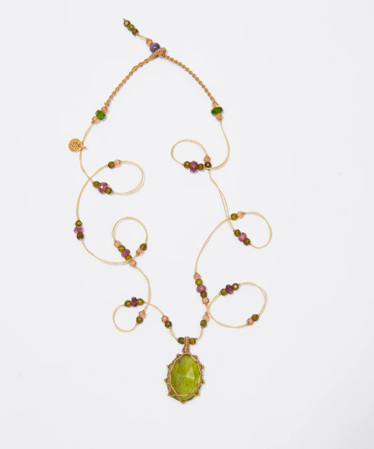 Sharing Tibetan Short Necklace Vesuvianite