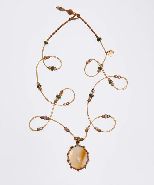 Sharing Tibetan Short Necklace Citrine