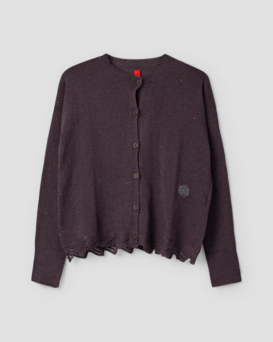 Ewa i Walla 'Rebecka' Knitted Cardigan With Lace Details