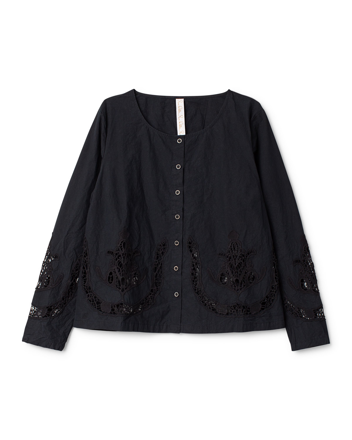 Ewa i Walla 'Trinity' Blouse With Lace Details In Black