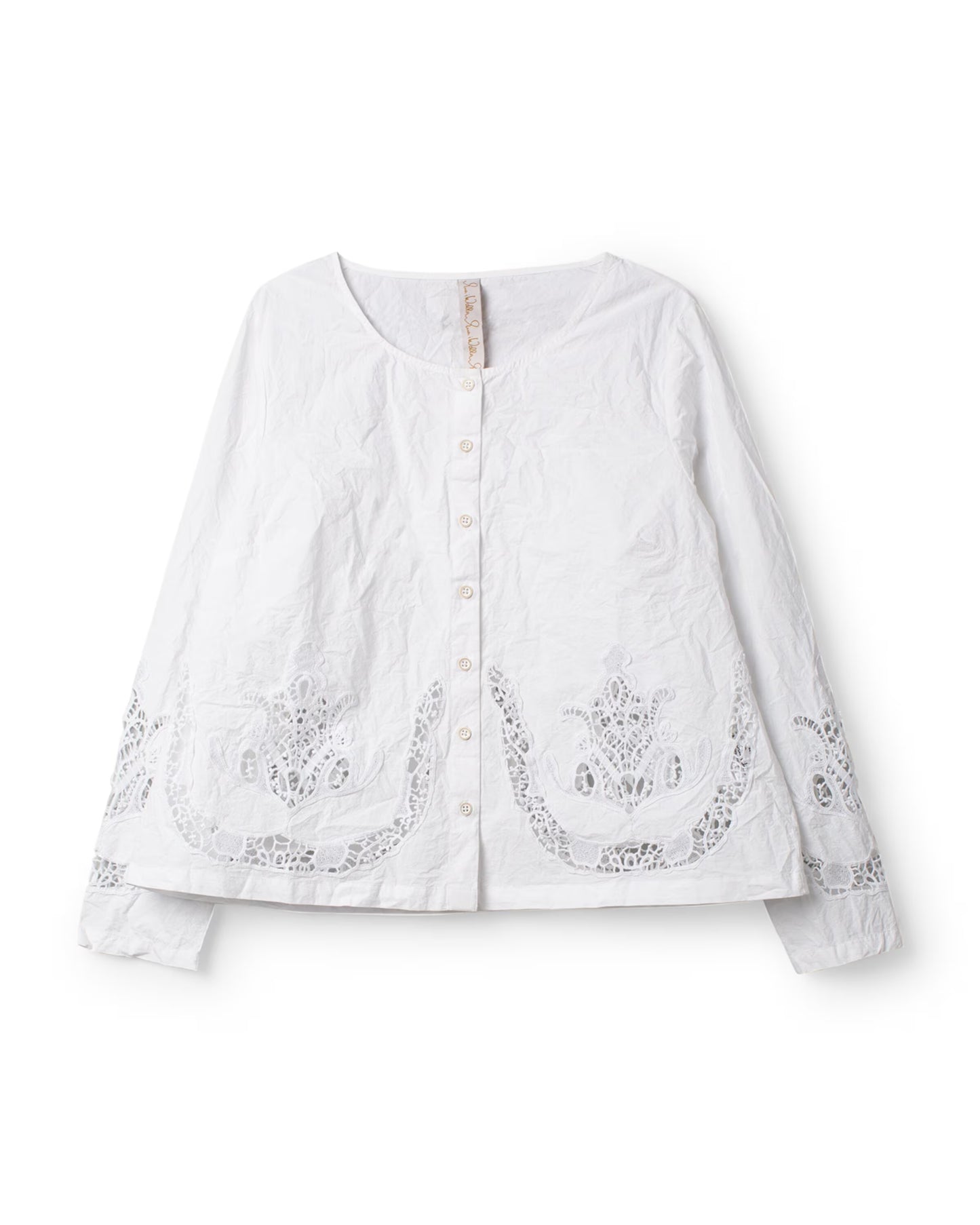 Ewa i Walla 'Trinity' Blouse With Lace Details In White