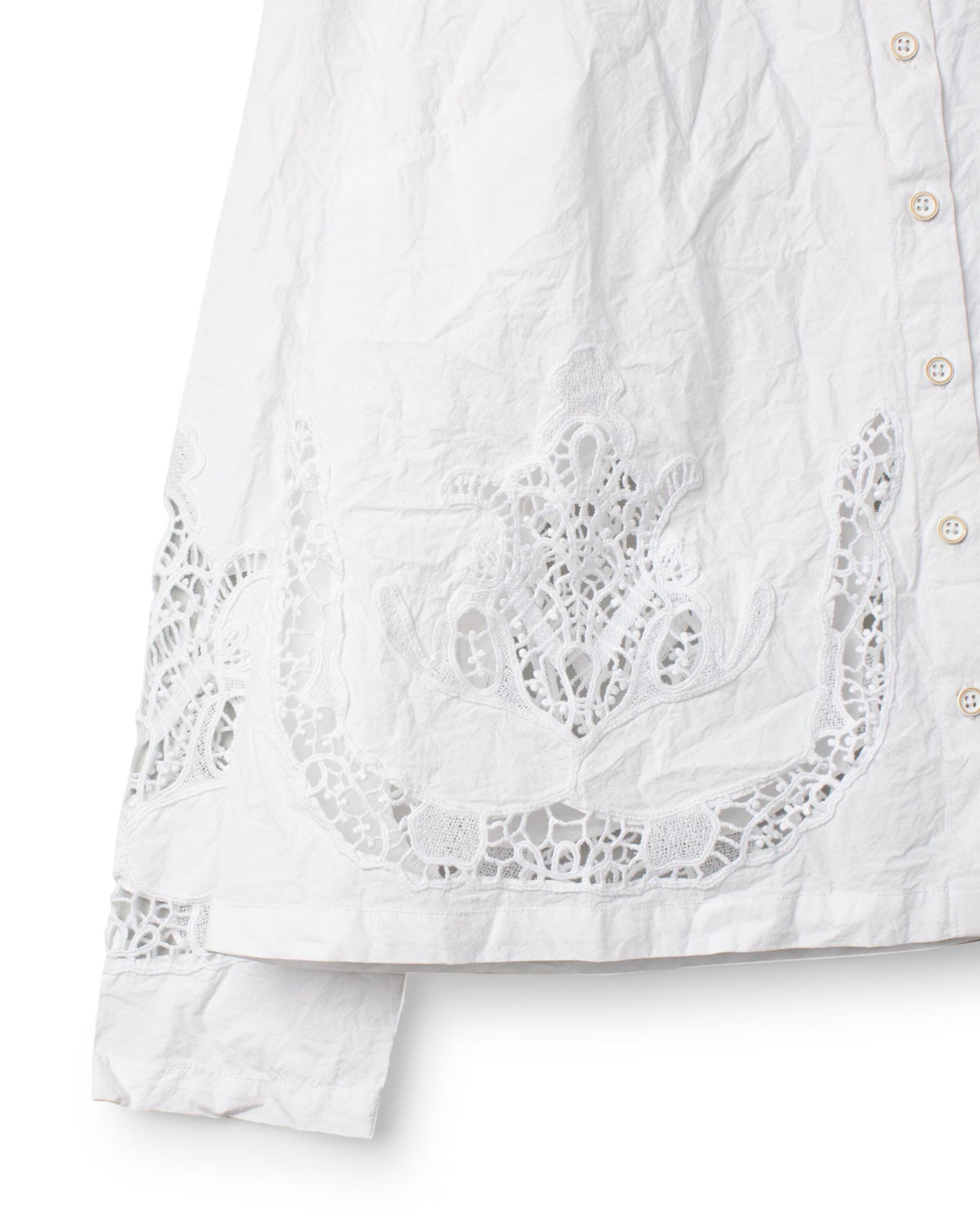Ewa i Walla 'Trinity' Blouse With Lace Details In White
