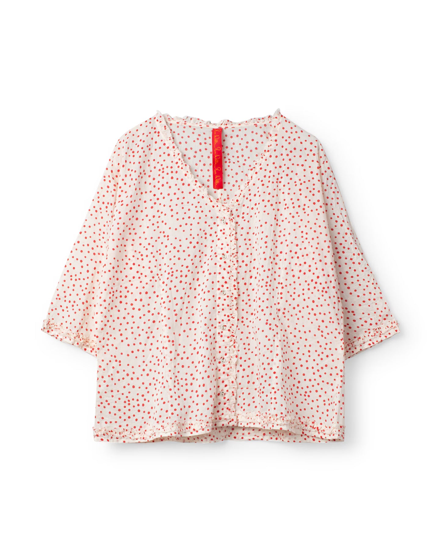 Ewa i Walla 'Irene' Polka Dot V-Neck Blouse