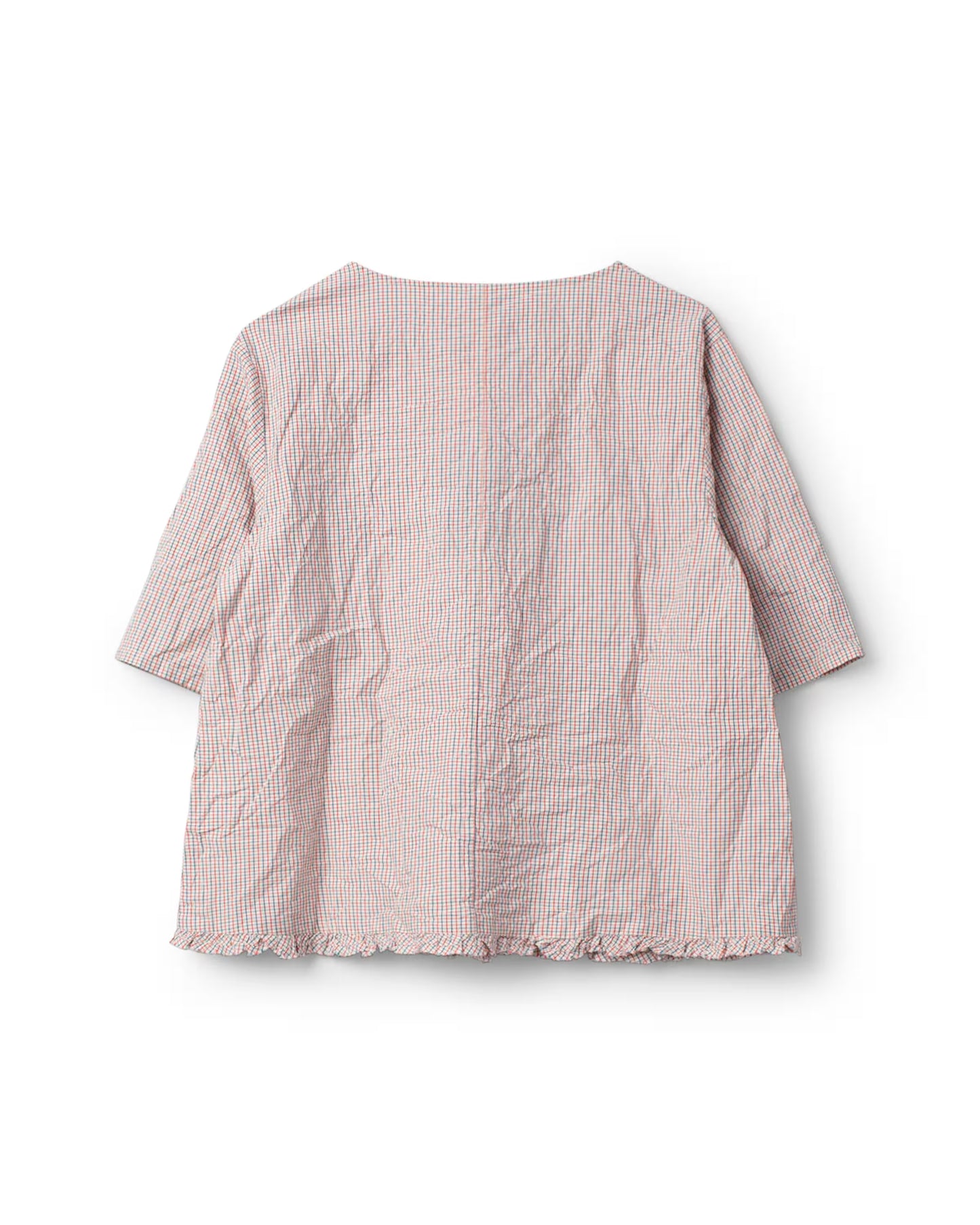 Ewa i Walla 'Rachelle' Checked Blouse With Embroidery