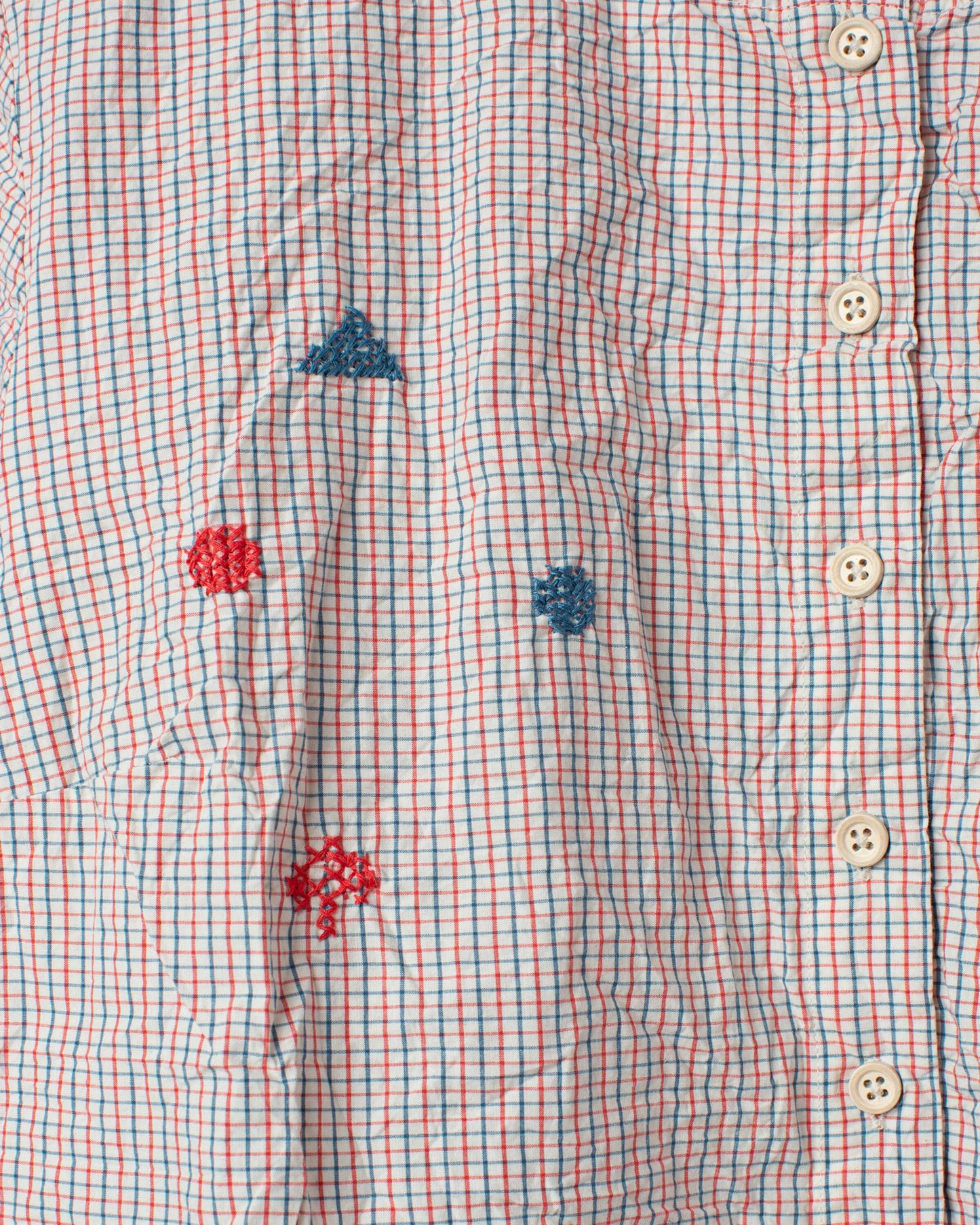 Ewa i Walla 'Rachelle' Checked Blouse With Embroidery