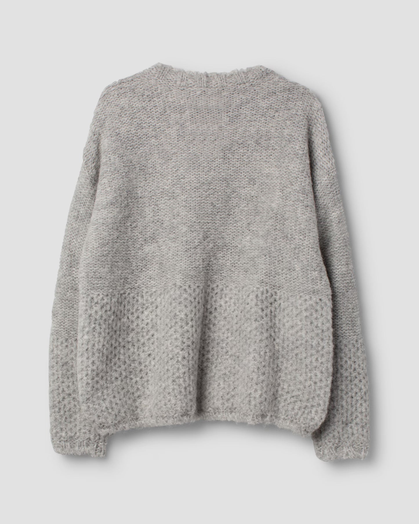 Ewa i Walla 'Lola' Knit Jumper With Embroidered Flowers In Light Grey