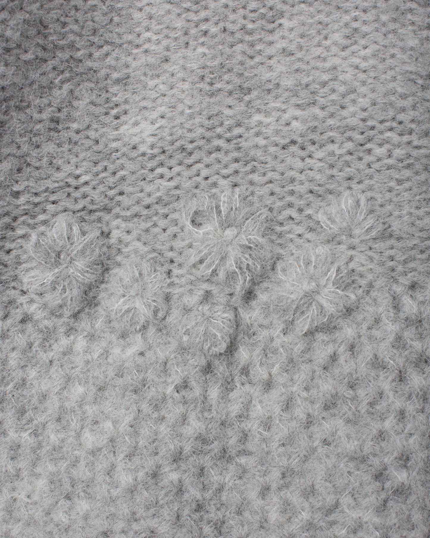 Ewa i Walla 'Lola' Knit Jumper With Embroidered Flowers In Light Grey