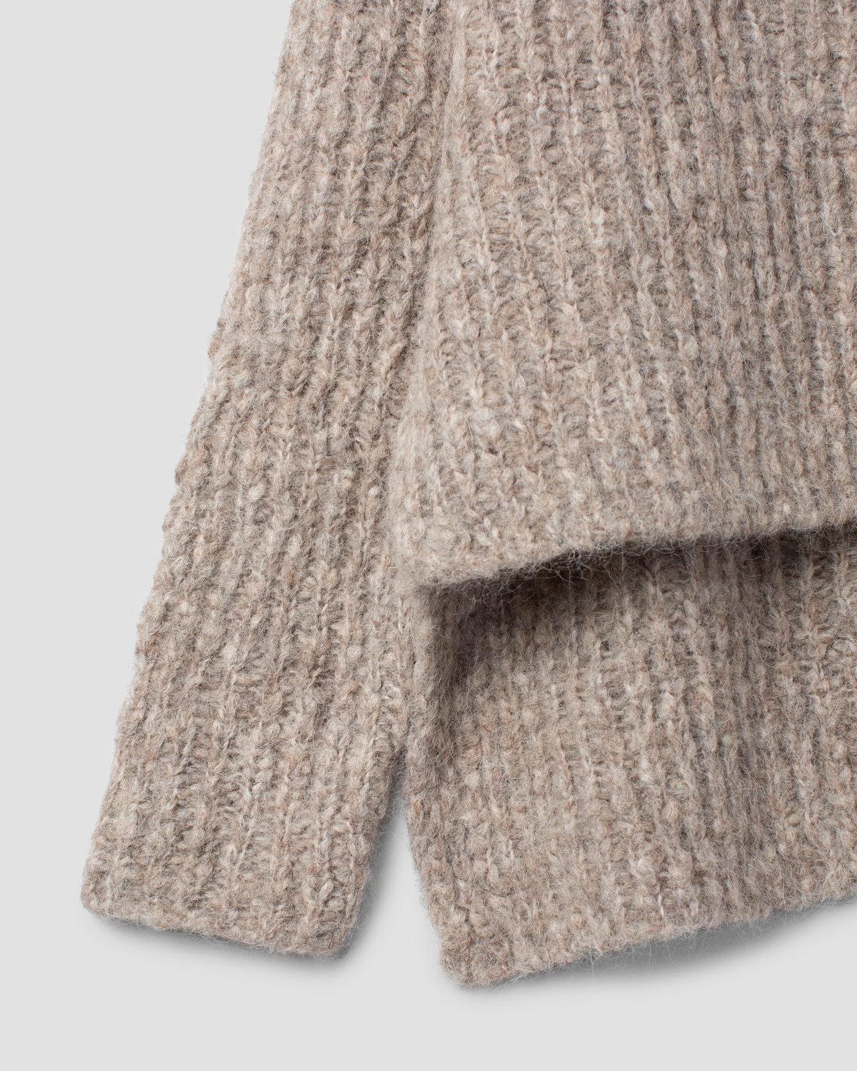 Ewa i Walla 'Branka' Alpaca Knit Pullover With High Neck In Sand