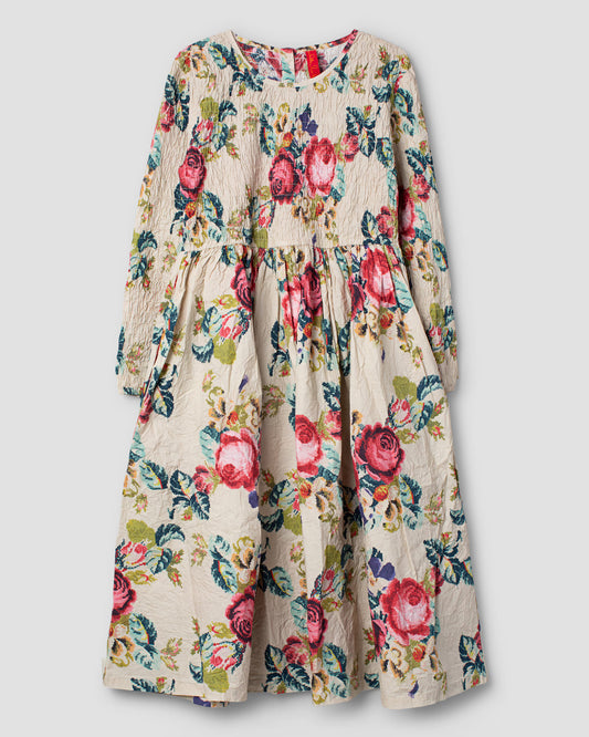 Ewa i Walla 'Deana' Floral Dress With Smocked Bodice