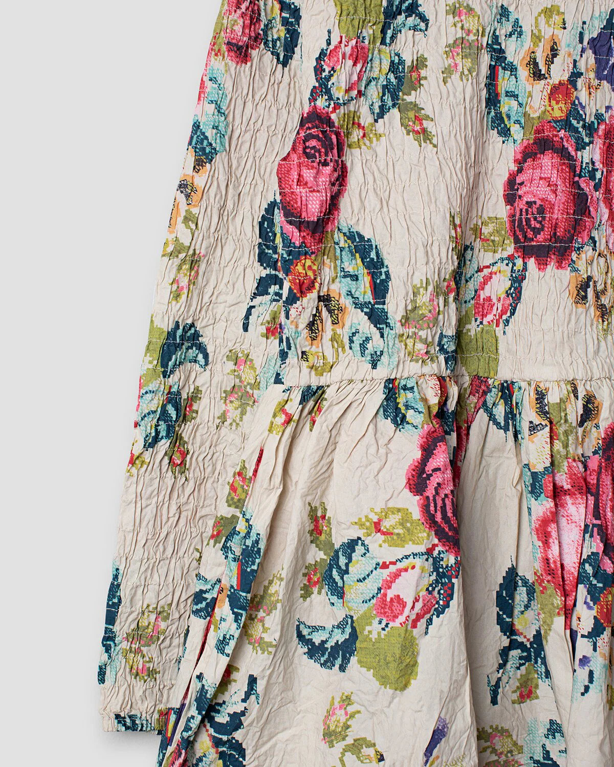 Ewa i Walla 'Deana' Floral Dress With Smocked Bodice