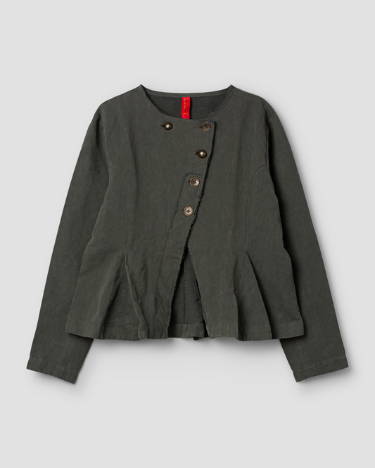 Ewa i Walla 'Undis' Twill Jacket In Forest Green
