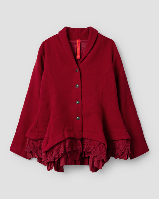 Ewa i Walla 'Catalin' Wool Jacket With Lace Details