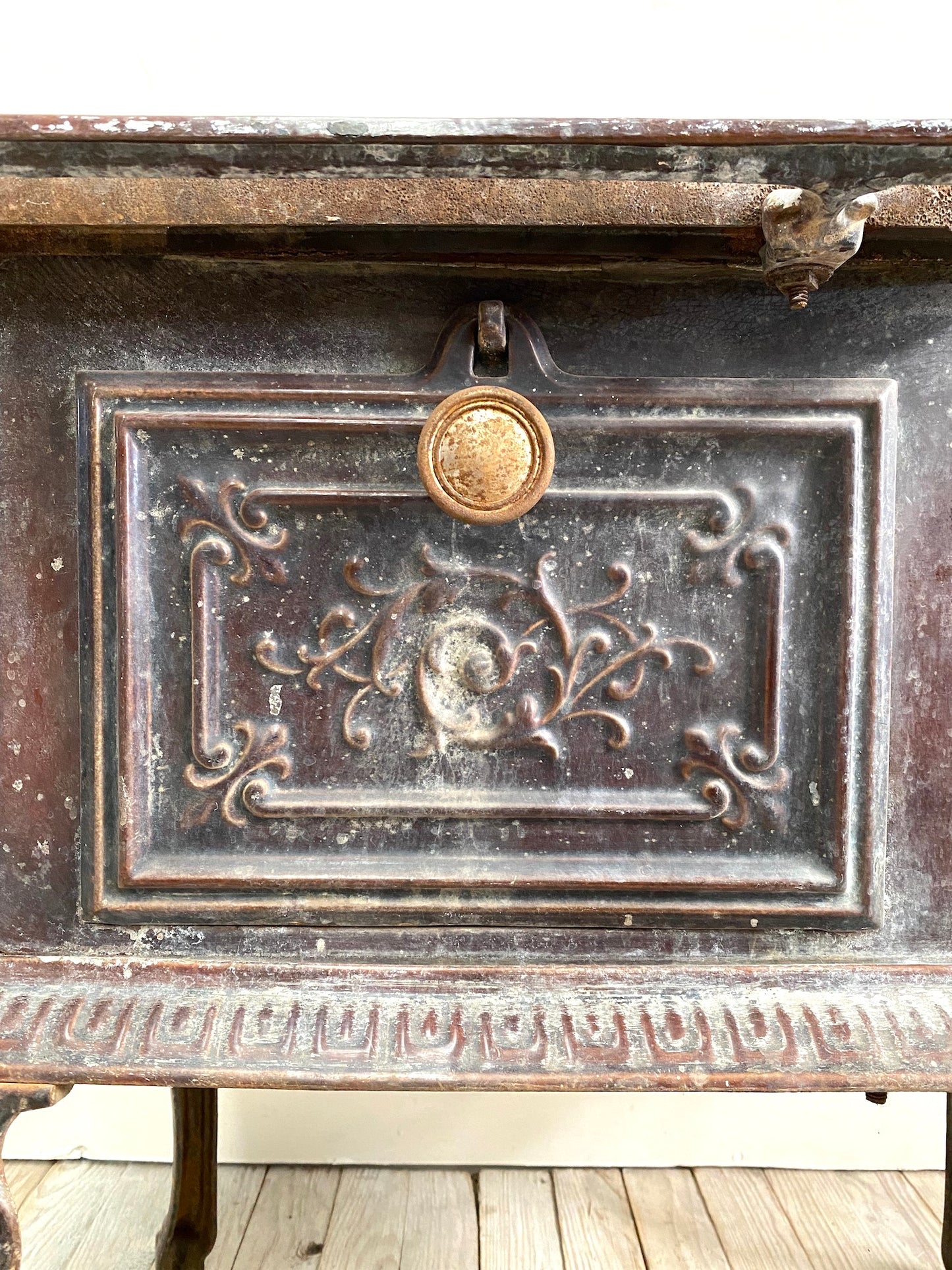 Antique French Cast Iron Stove & Oven