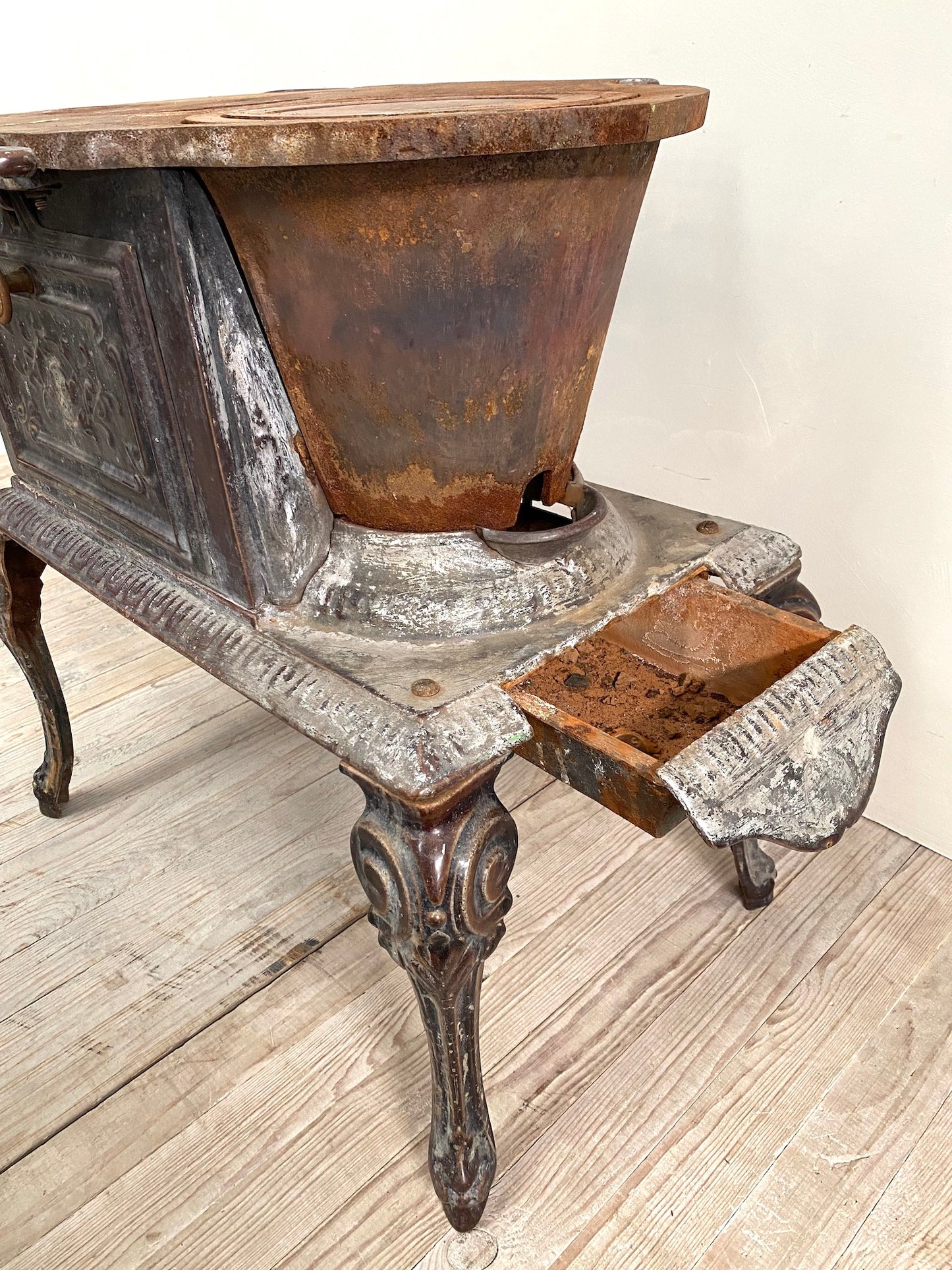 Antique French Cast Iron Stove & Oven