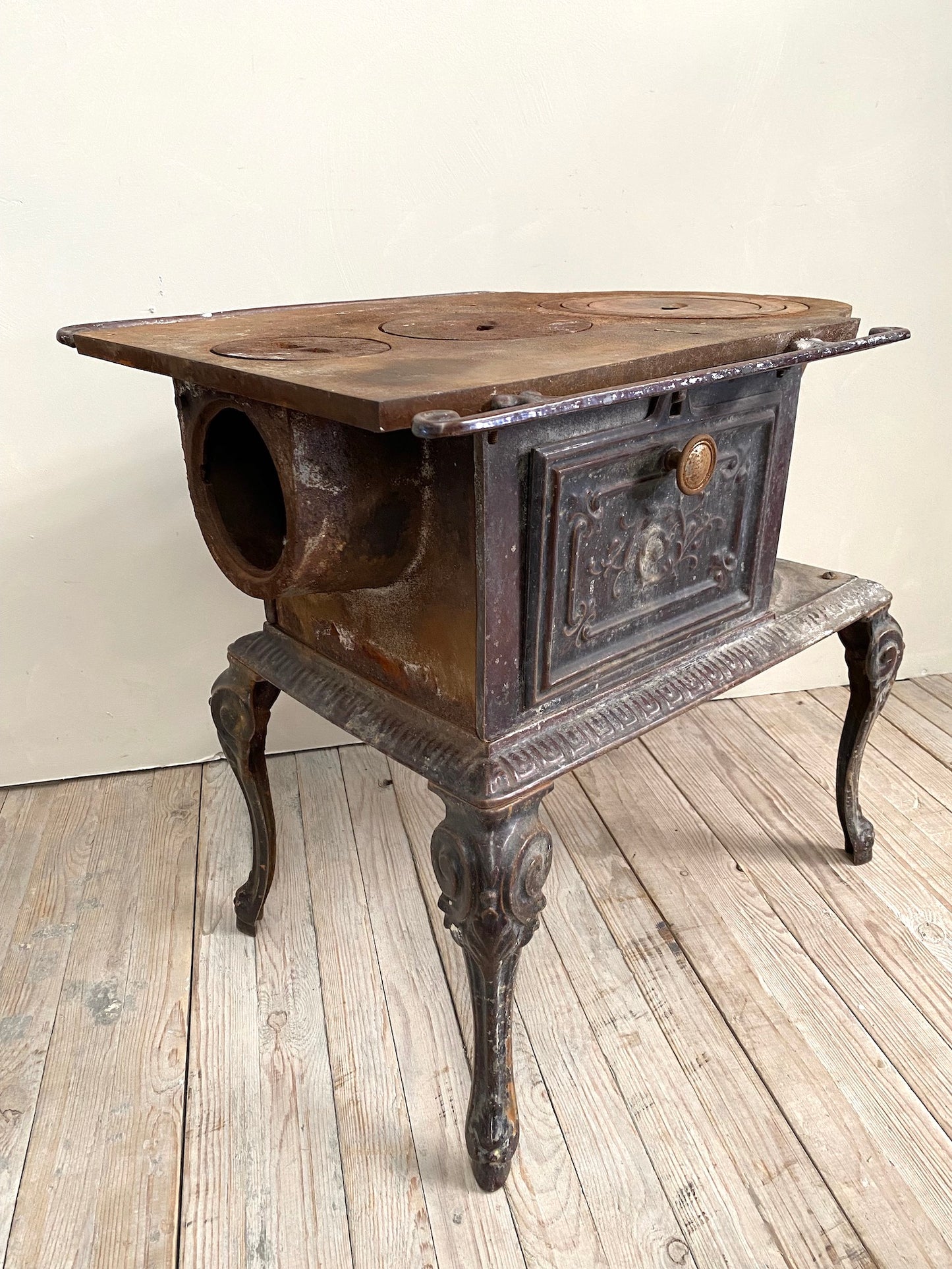 Antique French Cast Iron Stove & Oven