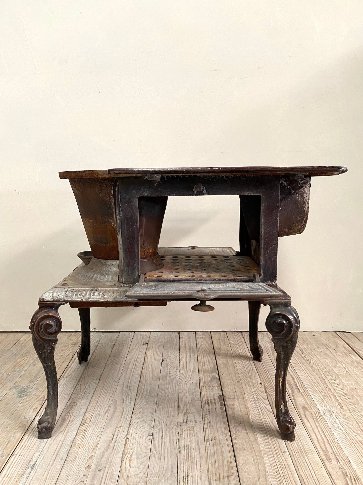 Antique French Cast Iron Stove & Oven