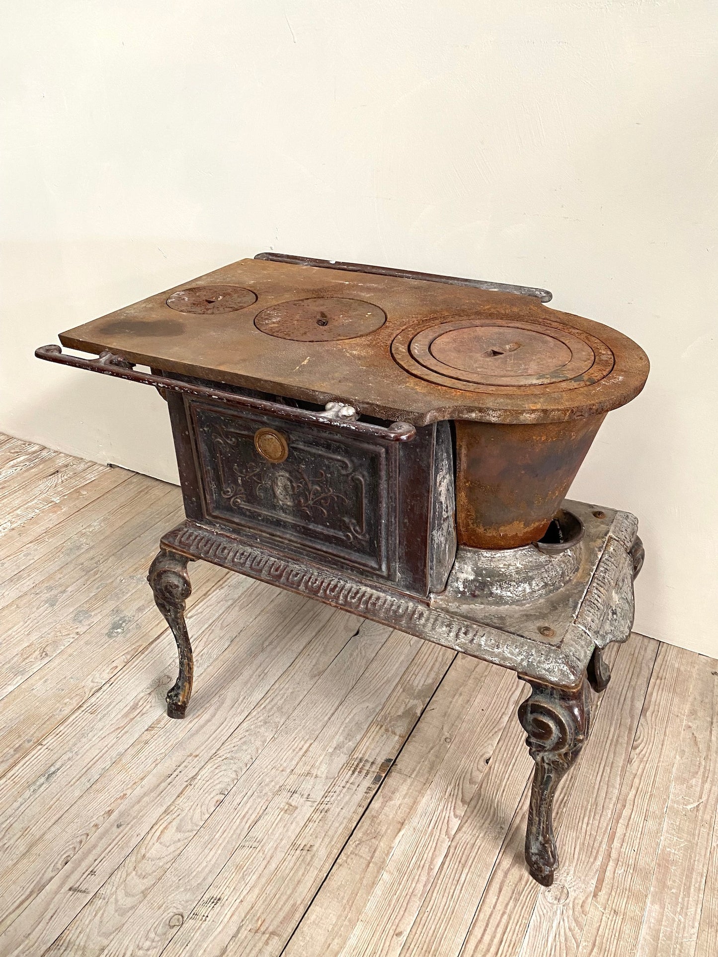 Antique French Cast Iron Stove & Oven