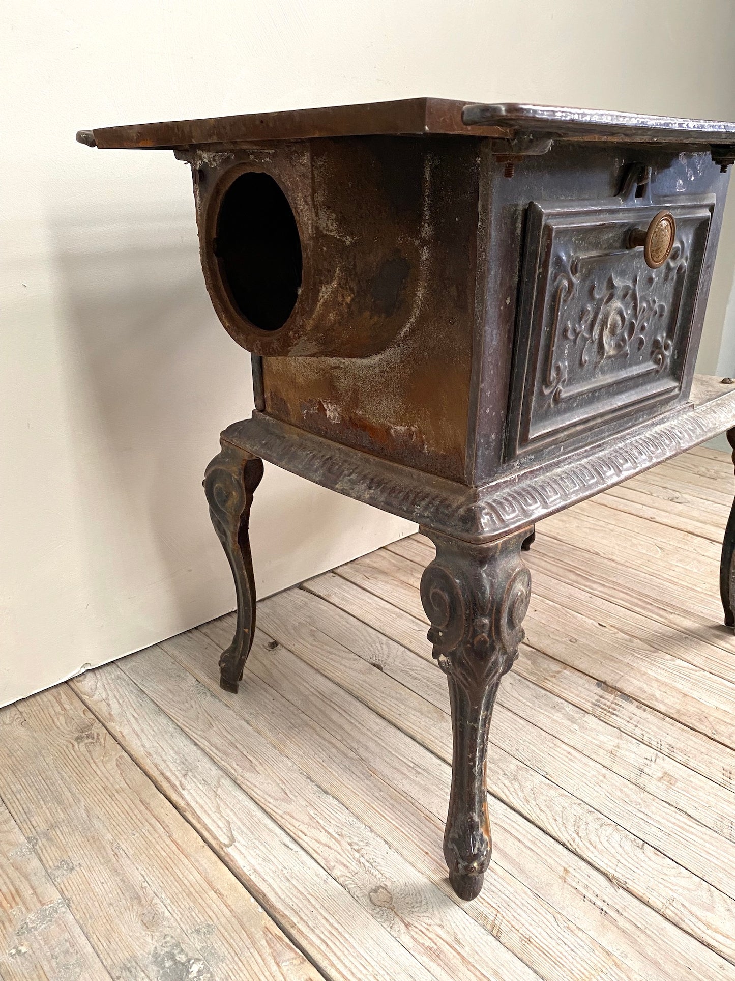 Antique French Cast Iron Stove & Oven