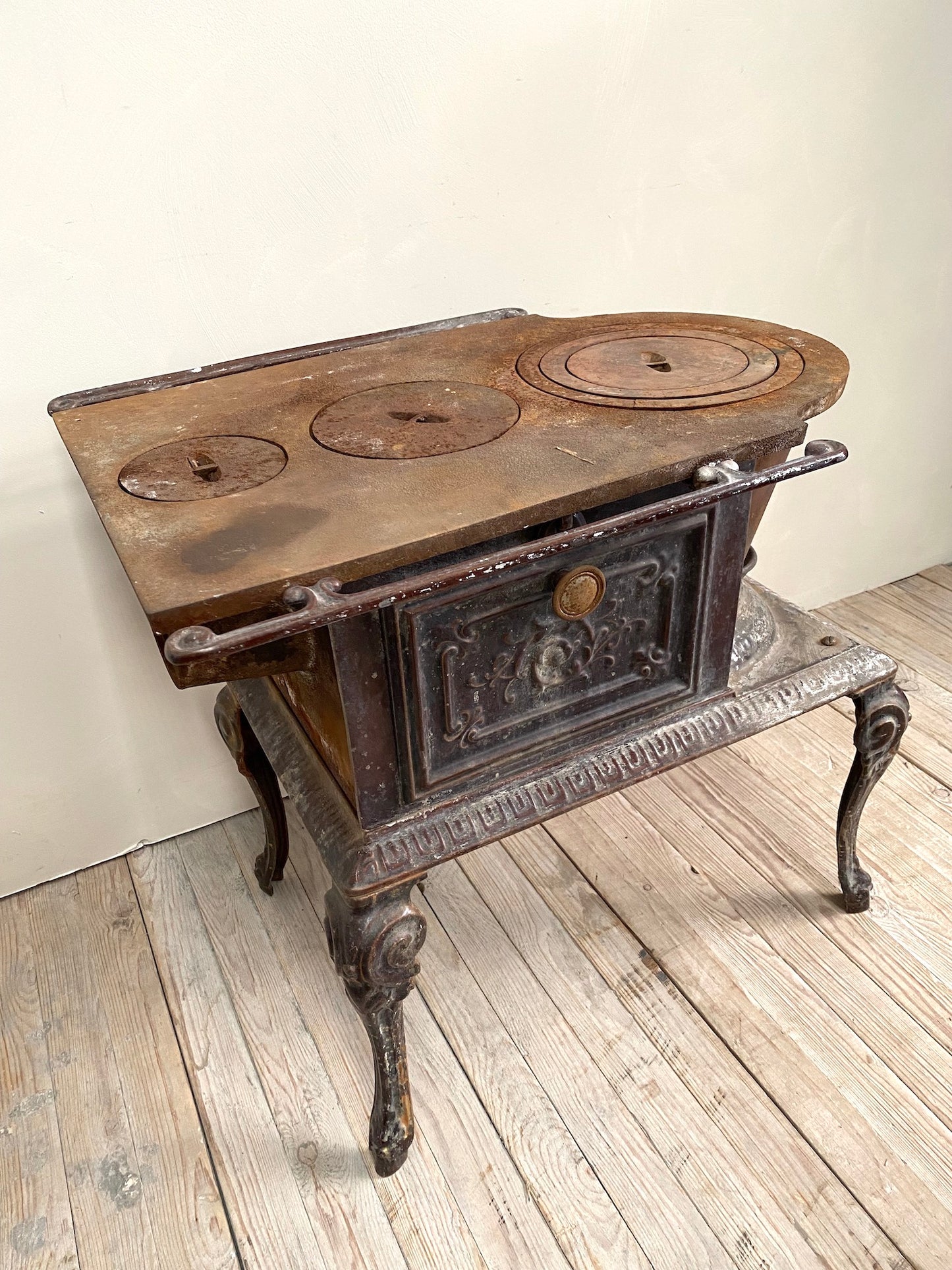 Antique French Cast Iron Stove & Oven