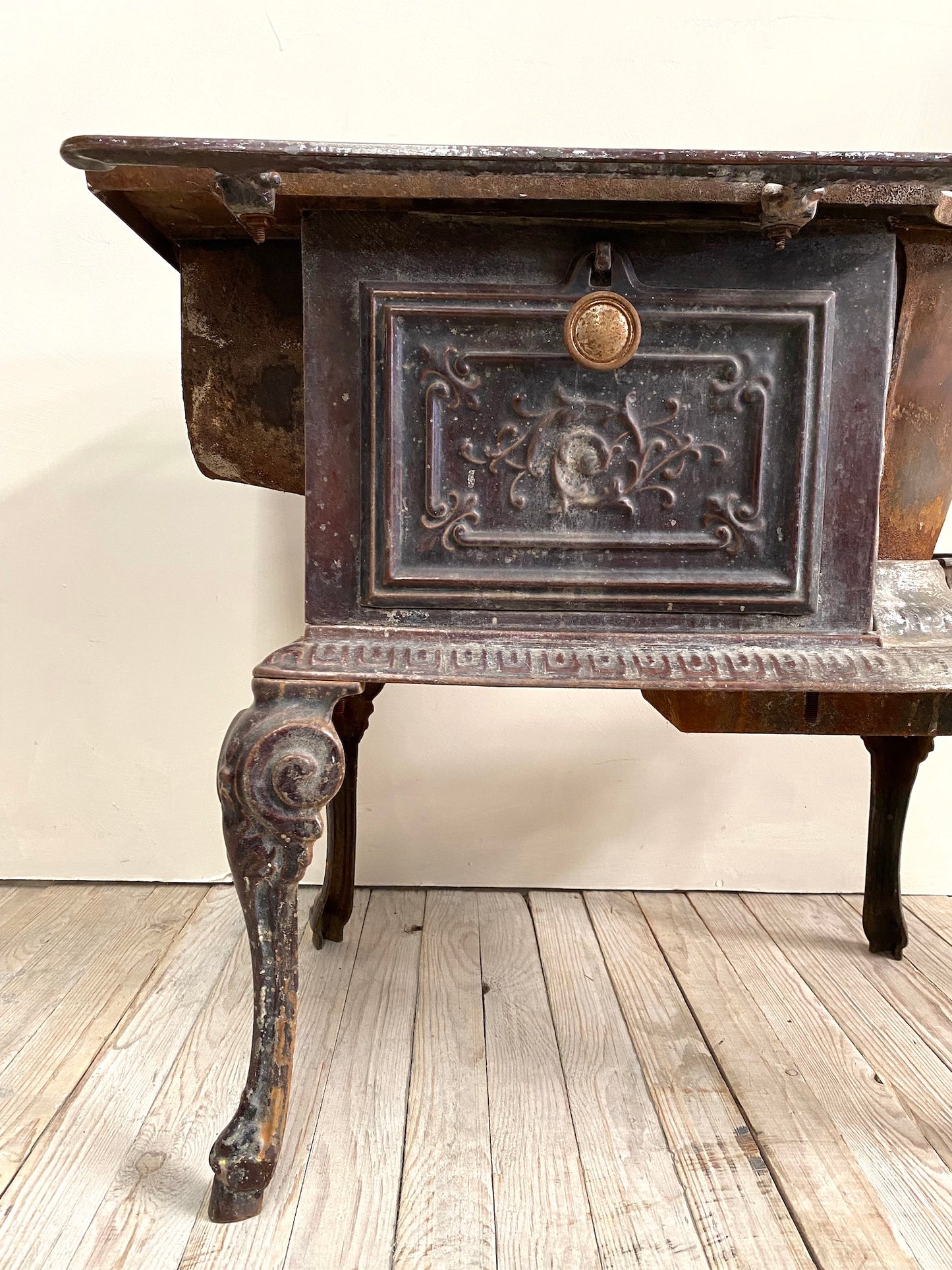 Antique French Cast Iron Stove & Oven