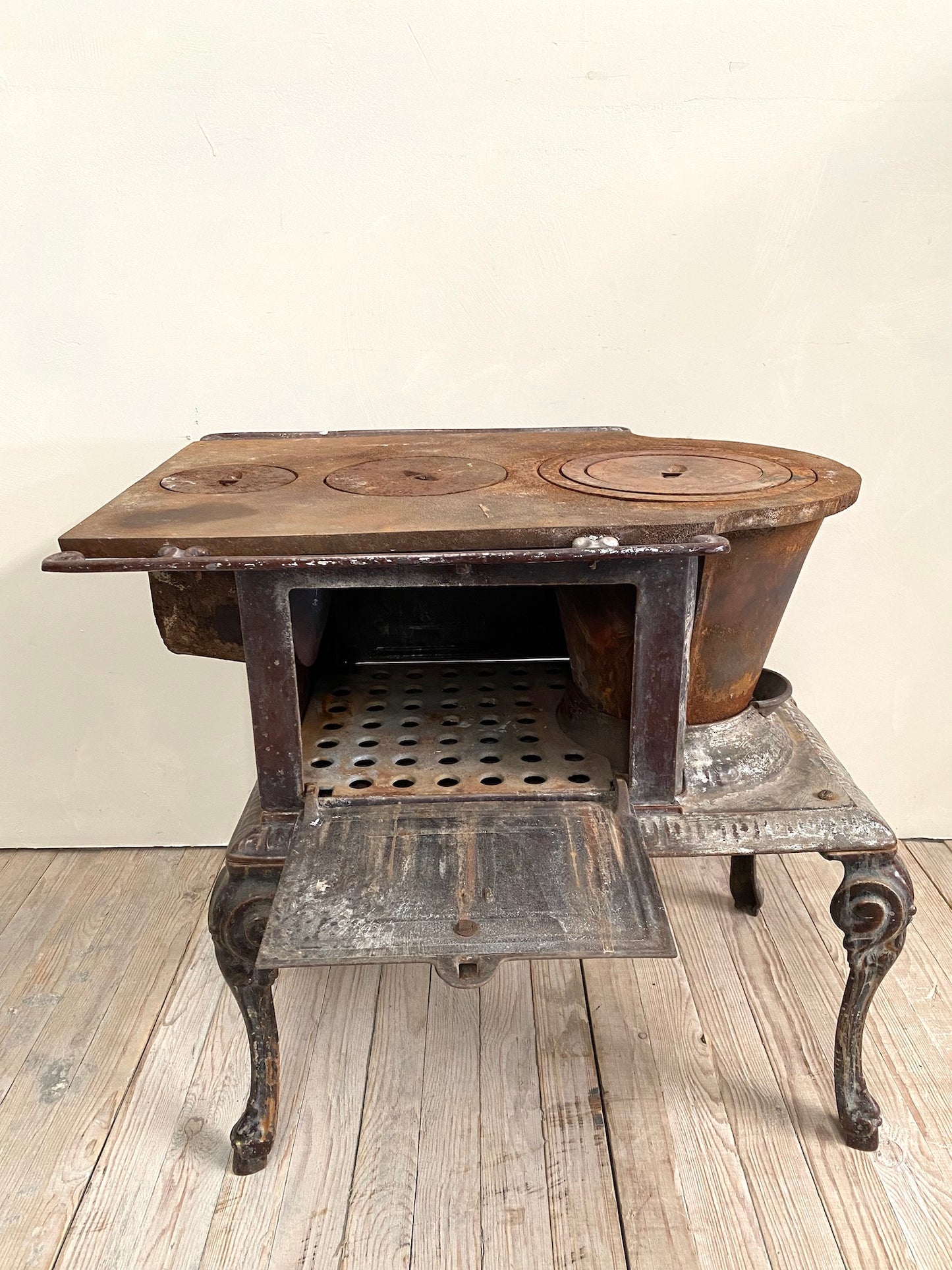 Antique French Cast Iron Stove & Oven