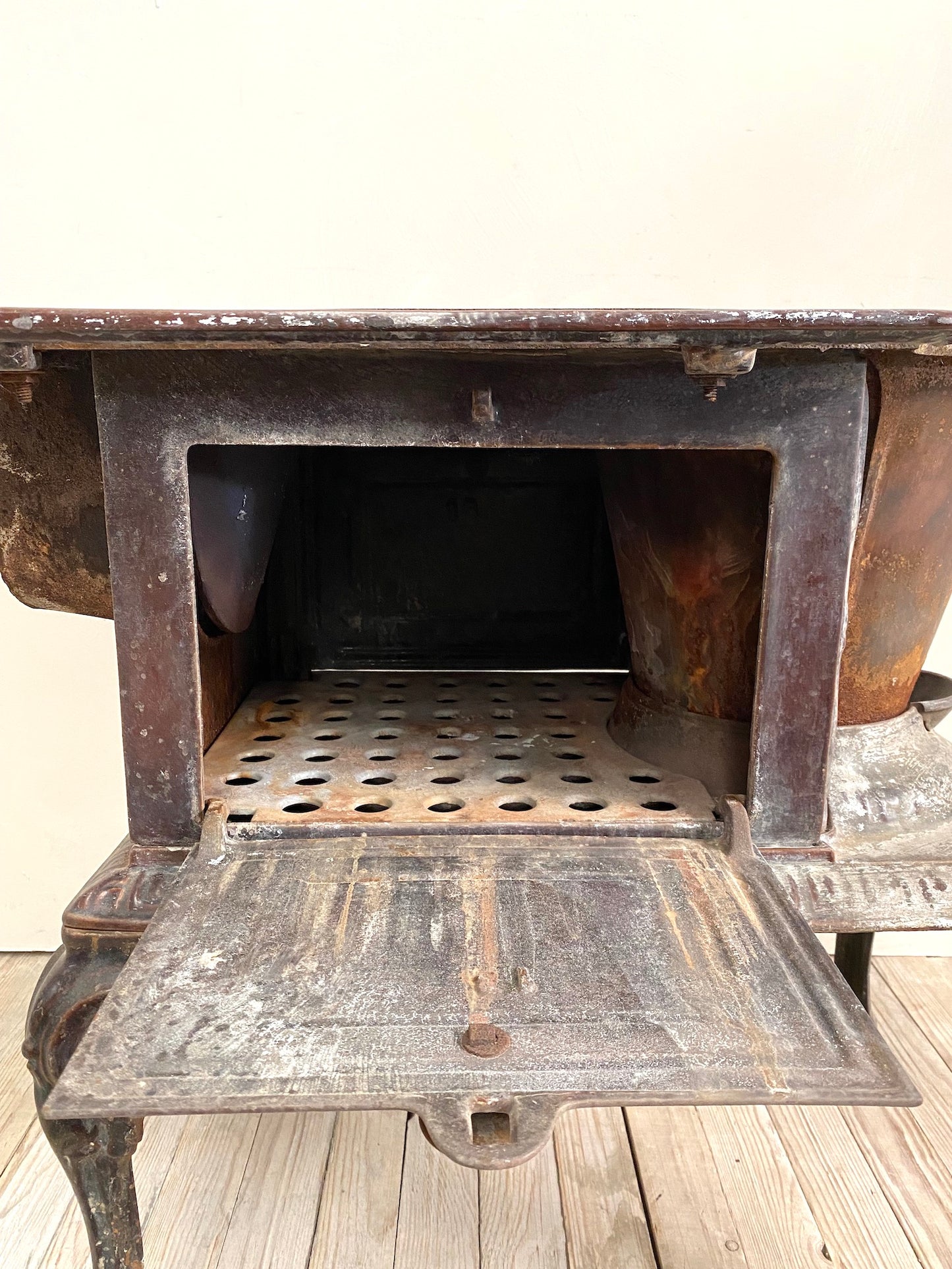 Antique French Cast Iron Stove & Oven