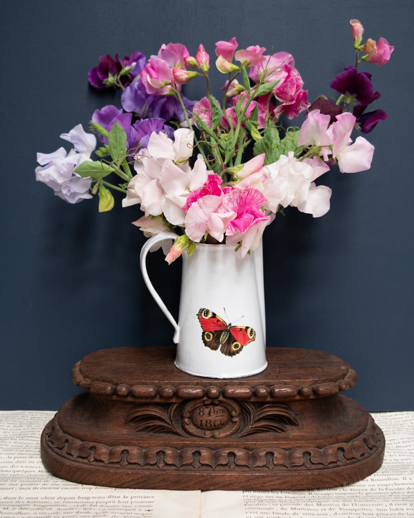 Astier de Villatte Dancing Butterflies Pitcher Vase