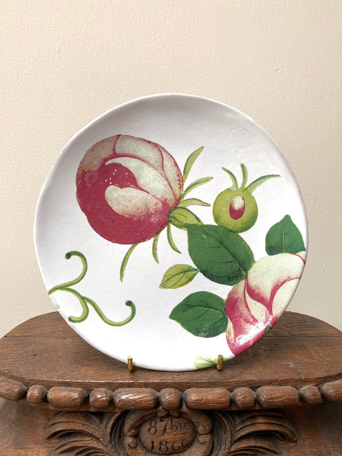 Astier de Villatte John Derian Small Fairest Rose Plate