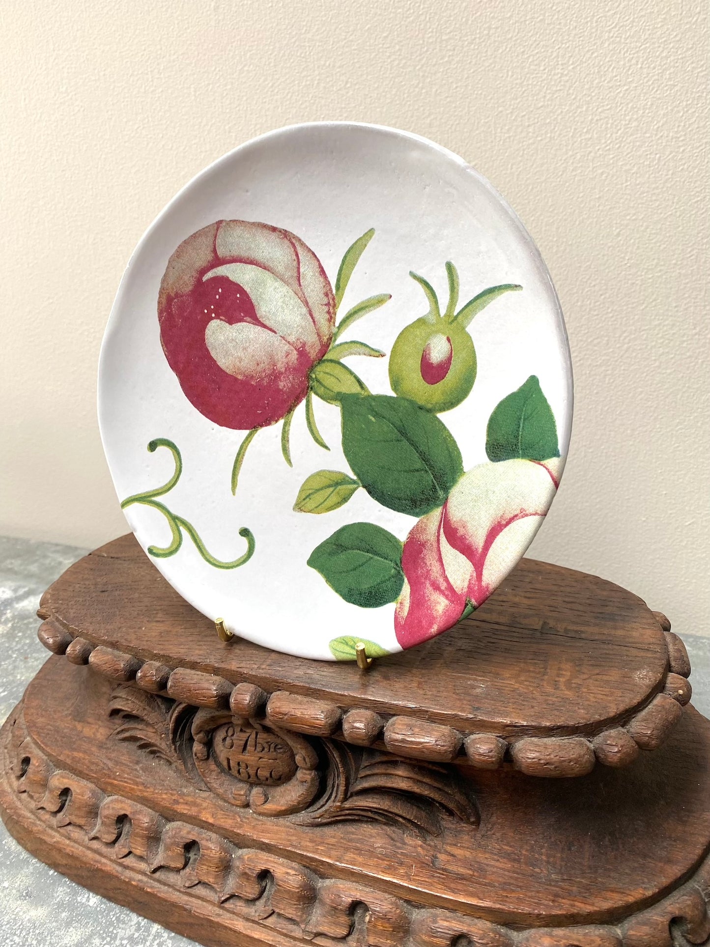 Astier de Villatte John Derian Small Fairest Rose Plate