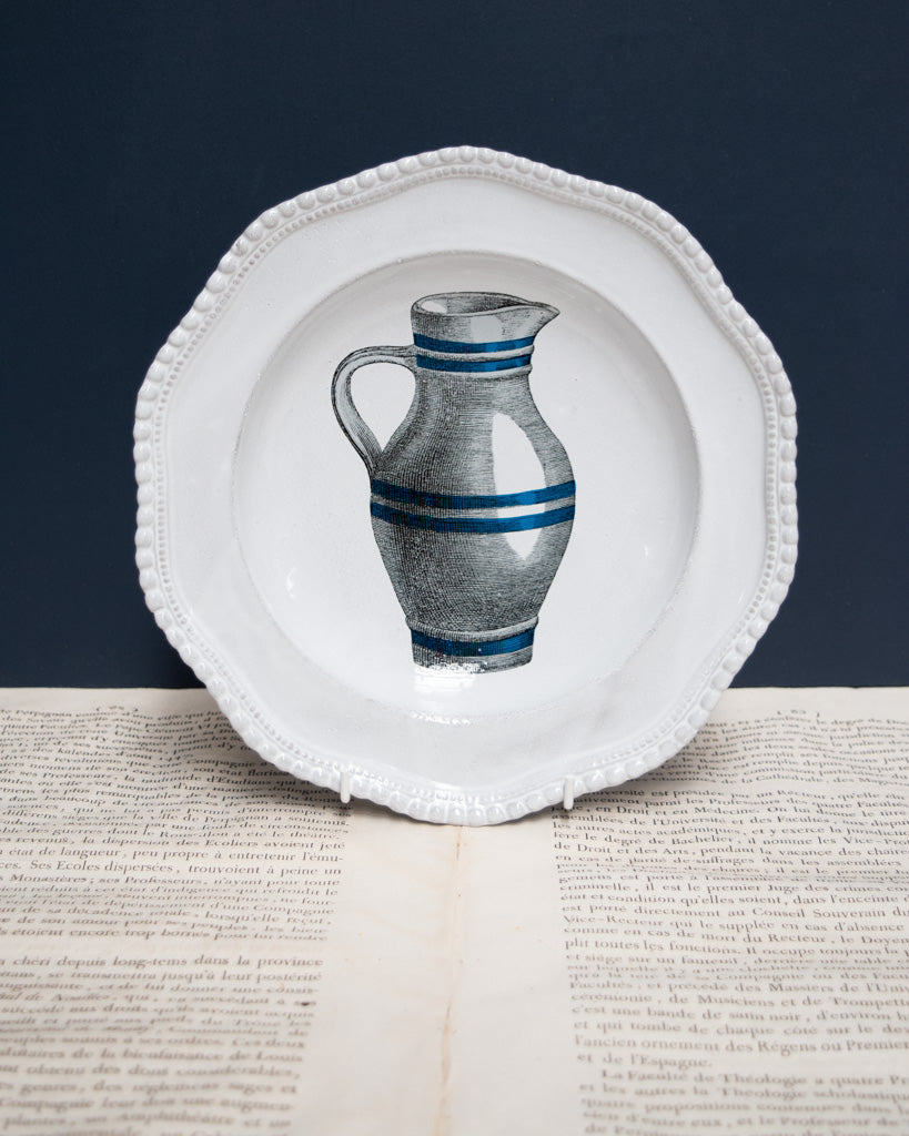 Astier de Villatte John Derian Striped Pitcher Plate