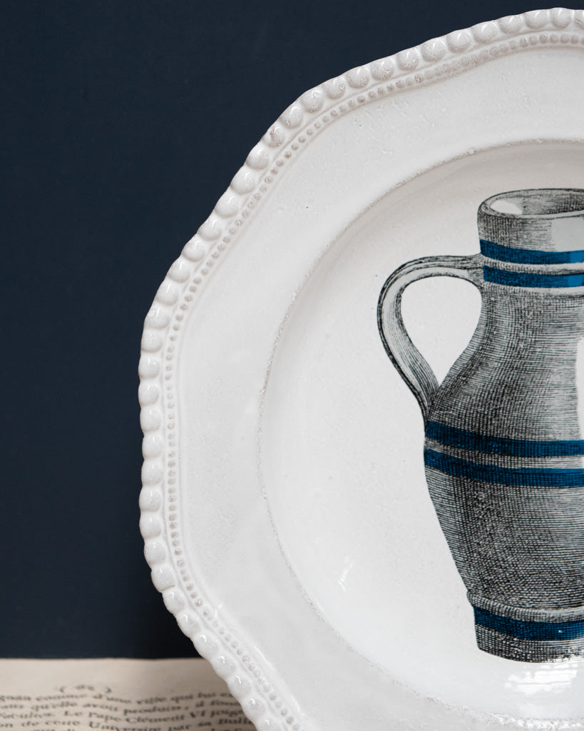 Astier de Villatte John Derian Striped Pitcher Plate