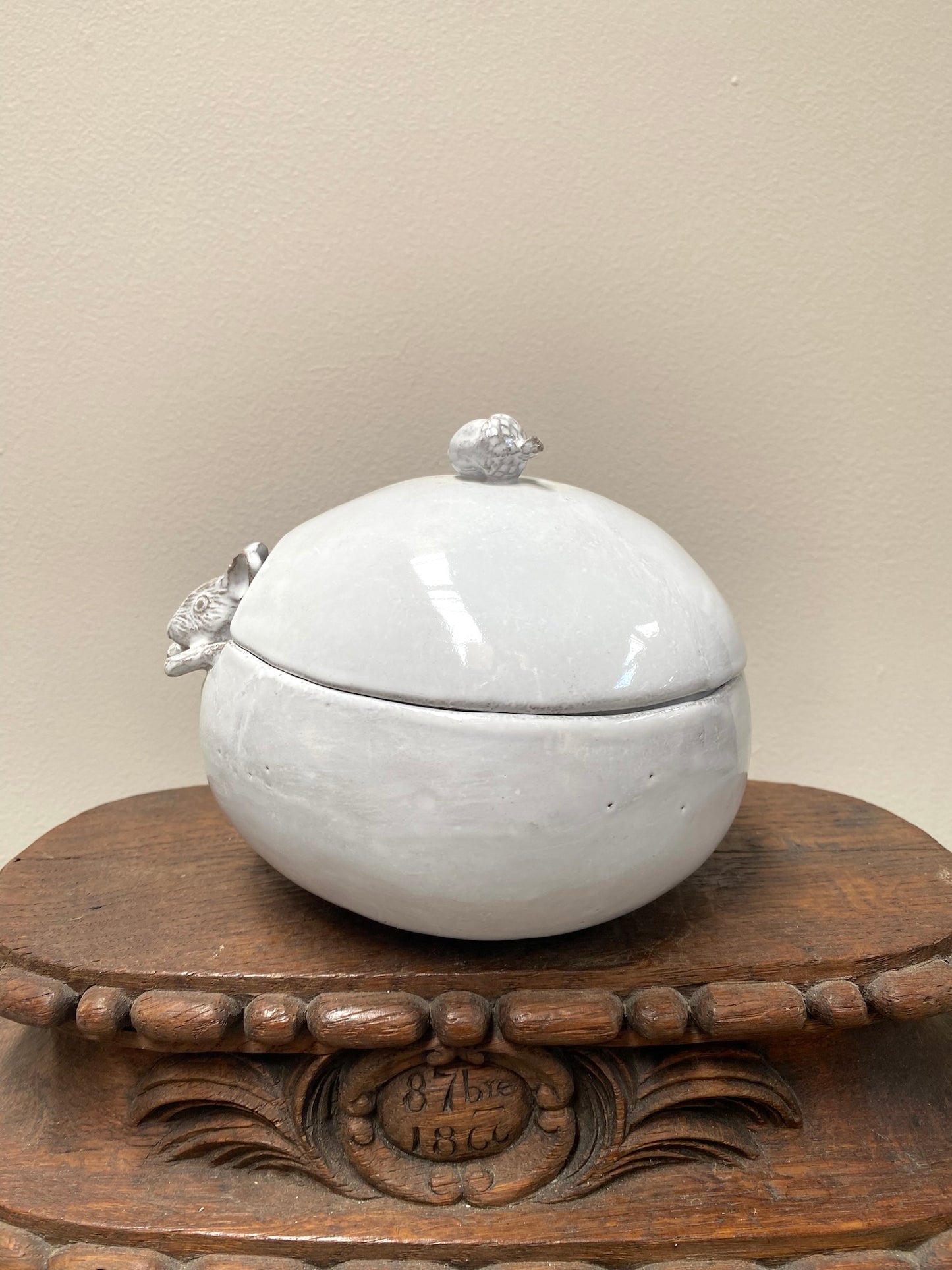 Astier de Villatte Serena Mouse Sugar Bowl