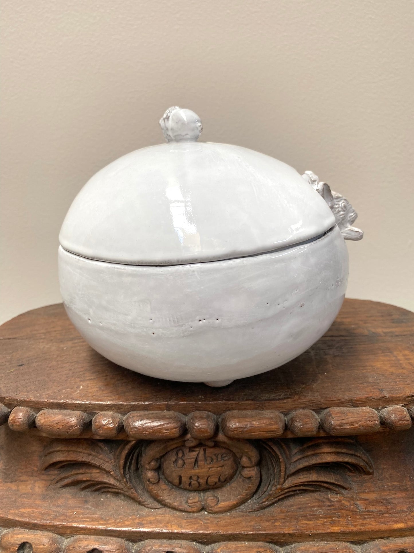 Astier de Villatte Serena Mouse Sugar Bowl