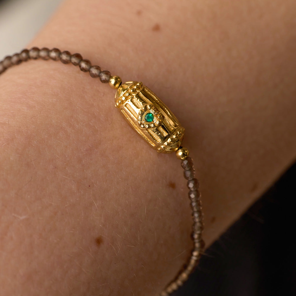 Fine French Gold Two Stones Bracelet - 'Rakhi Lola'