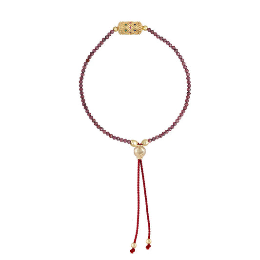 Fine French Gold Two Stones Bracelet - 'Rakhi I See You'