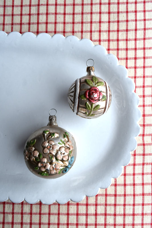 Blossom & Rose - Nostalgic German Christmas Ornaments - Set VI
