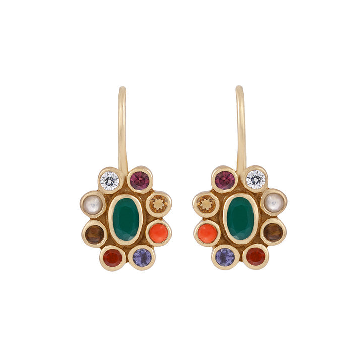 Dorothee Sausset Gold Earrings - '9 Planets'