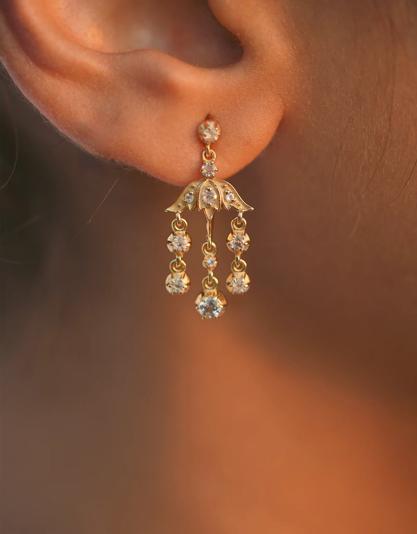 Dorothee Sausset Fine Gold Double Hoop Emma Stud Earrings