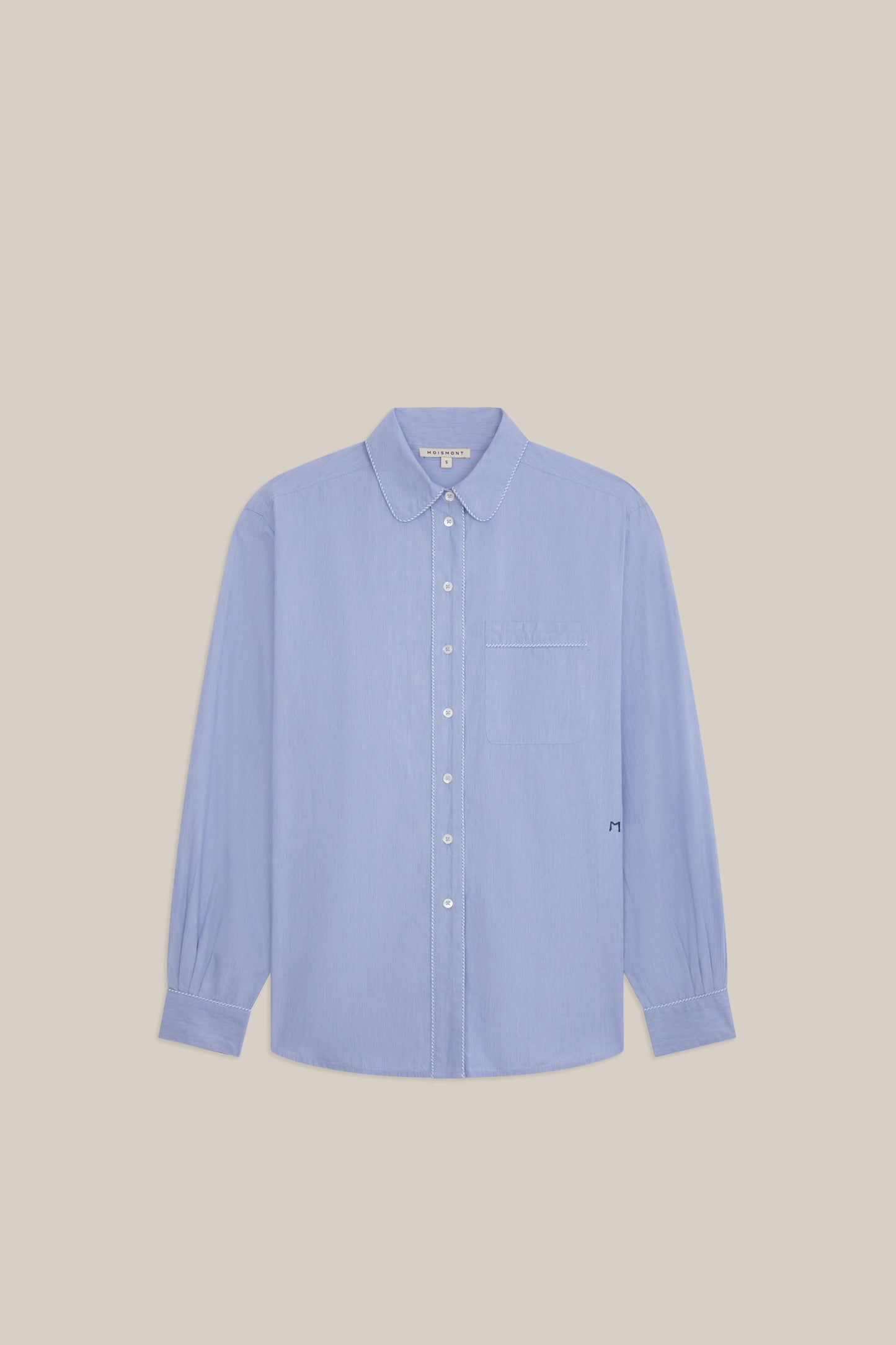 Moismont French Cotton Shirt 'Henriette' In Chambray Blue