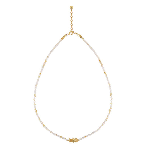 Fine French Gold And Stone Short Necklace - 'Rakhi My Queen'