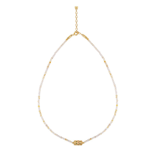 Fine French Gold And Stone Short Necklace - 'Rakhi I See You'