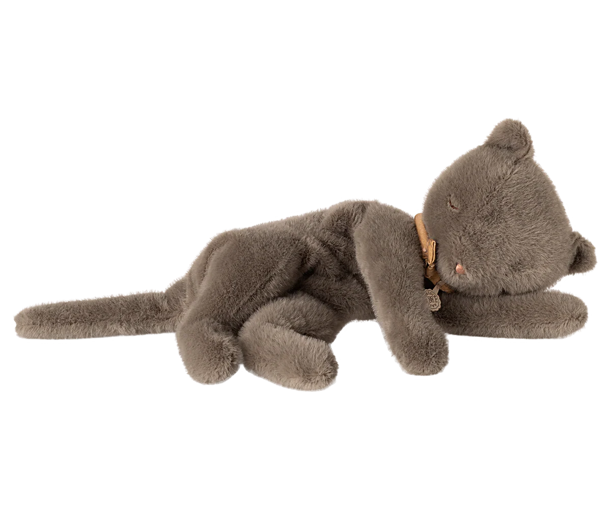 Maileg Sleeping Kitten Plush Grey - Medium