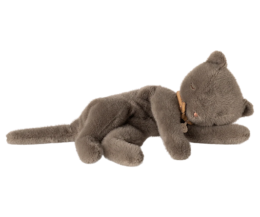 Maileg Sleeping Kitten Plush Grey - Medium