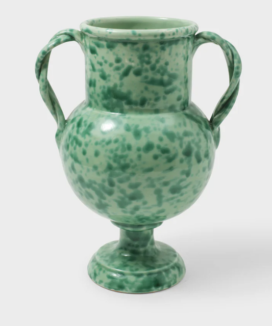 Cabana - Amphora Glazed Vase - Green Speckled