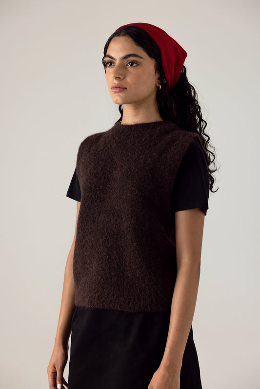 Francie Picnic Vest Cocoa LAST SIZE Petite