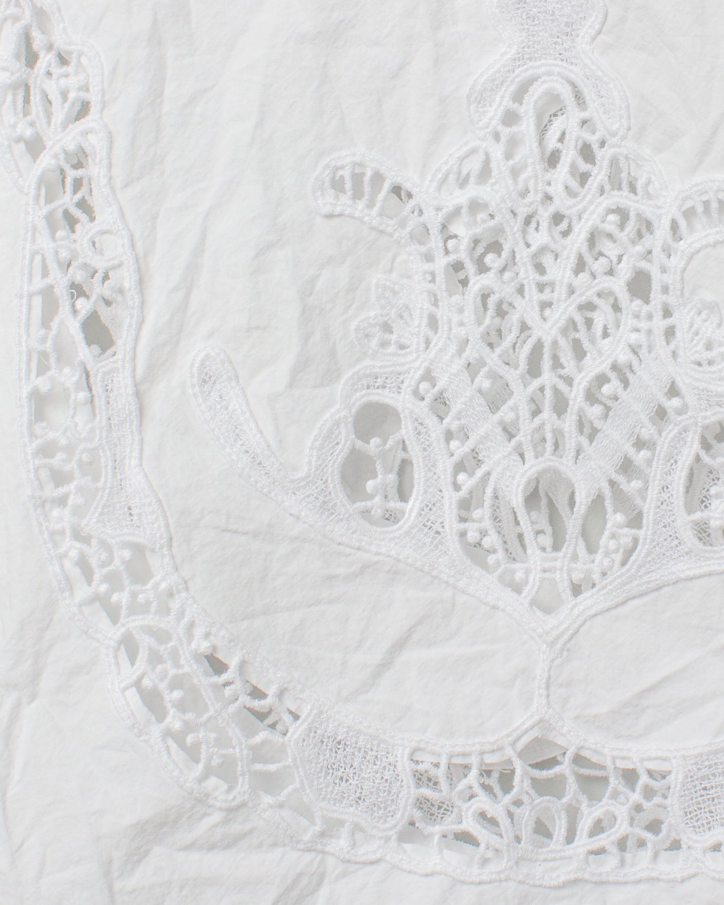 Ewa i Walla 'Laurel' Button Front Top With Lace Details In White
