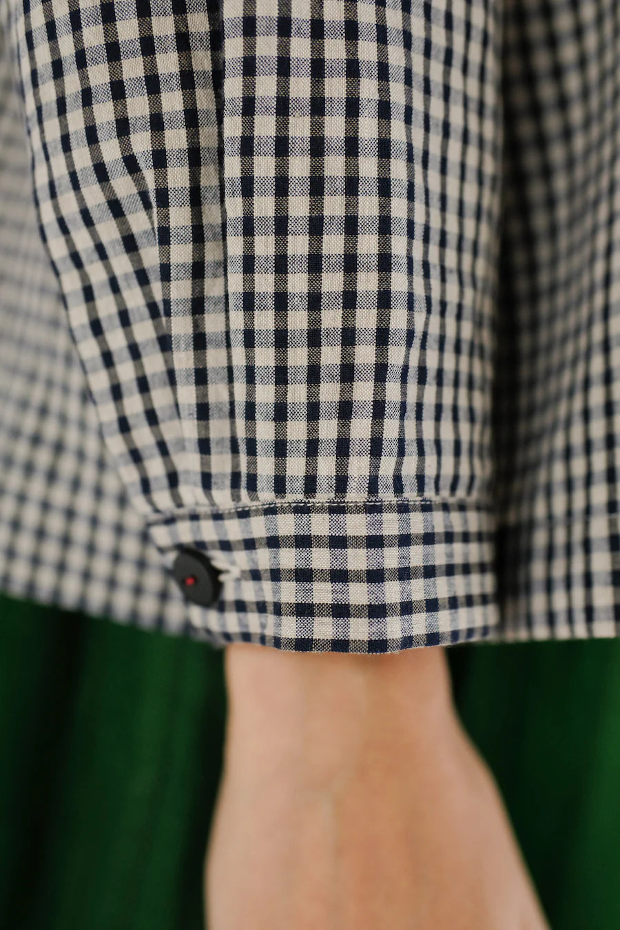 Runaway Bicycle Indigo Check Long Sleeve Shirt