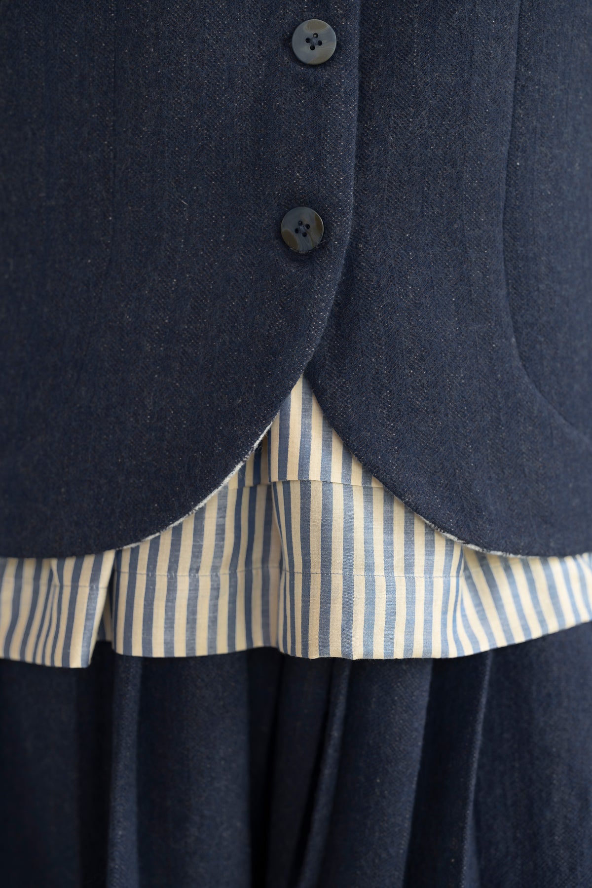 Runaway Bicycle Sapphire Blue Short Wool Jacket