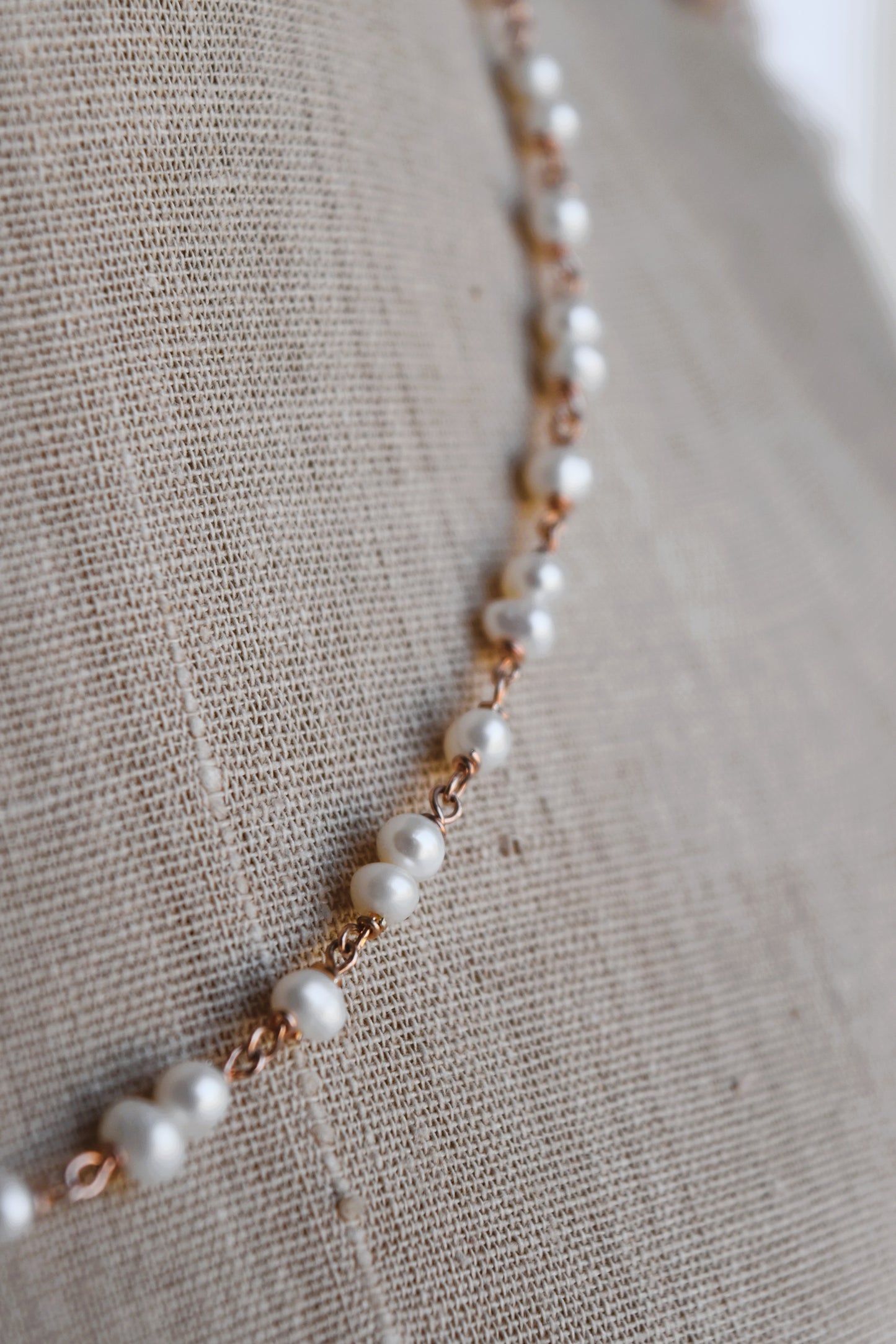 Italian Short Cream Seed Pearl Necklace