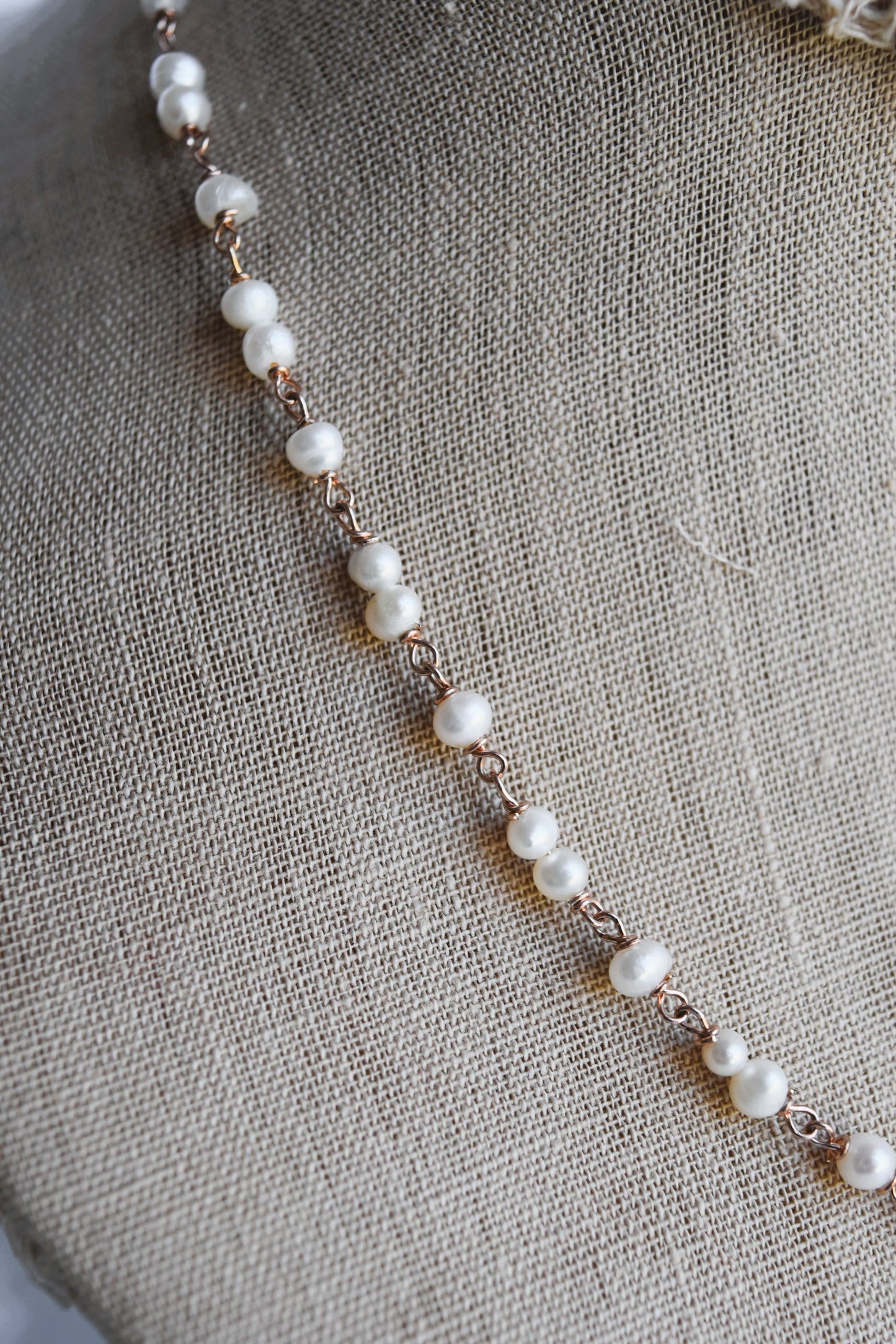 Italian Short Cream Seed Pearl Necklace